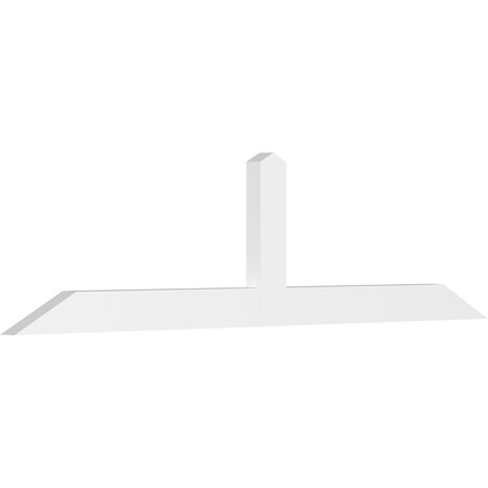 Ekena Millwork Portland Architectural Grade PVC Gable Bracket, 72"W x 18"H x 2"D x 4"F, 6/12 Pitch GBP072X18X0204POR00
